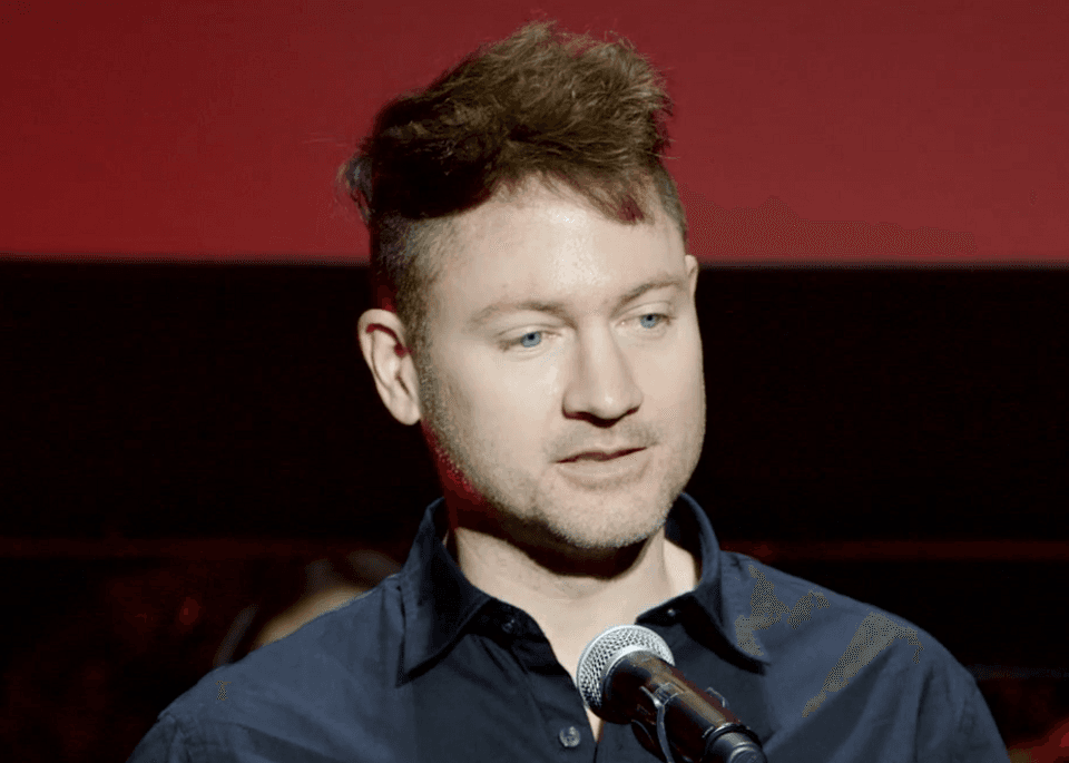 Bryan Johnson speaking at the Tribeca Disruptive Innovation Awards.