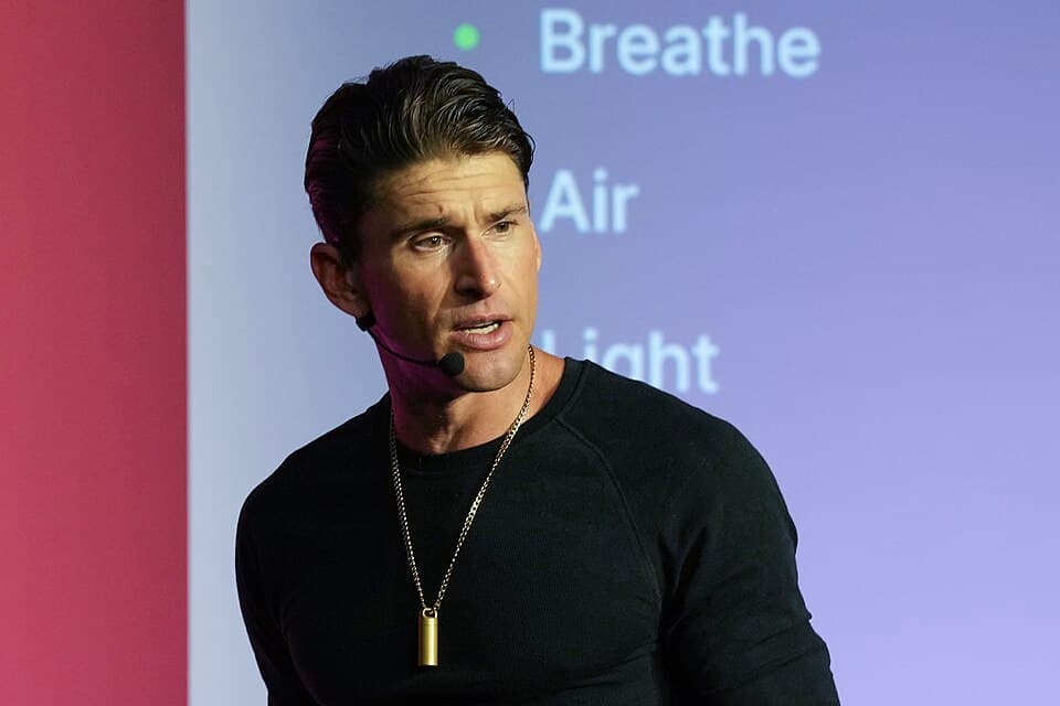 Ben Greenfield speaking at the Health Optimization Summit.